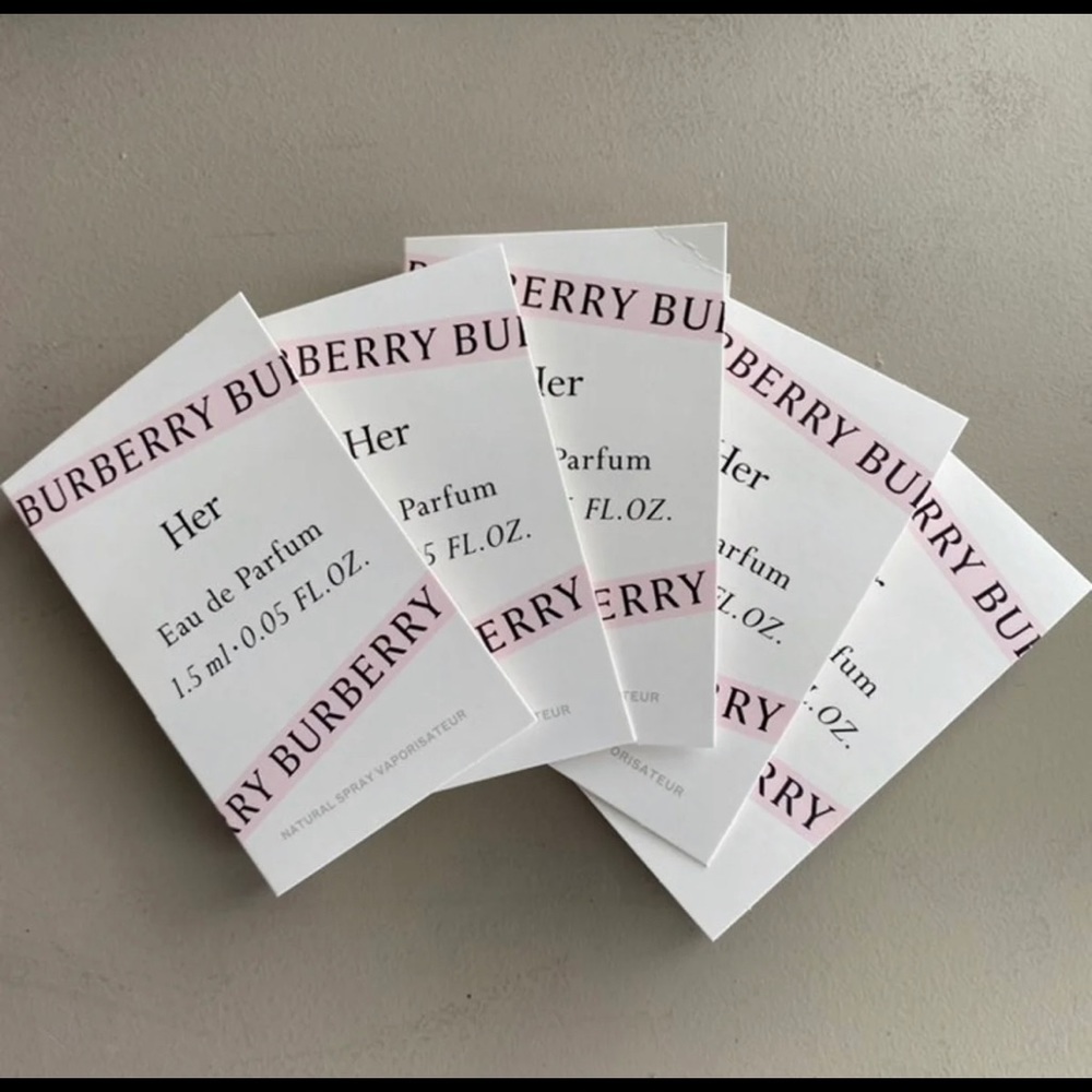 5x BURBERRY Her Fragrance Sample Bundle